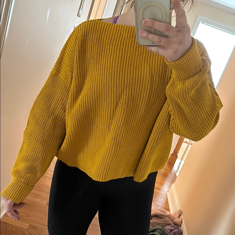 Cozy Mustard Yellow Women's Sweater